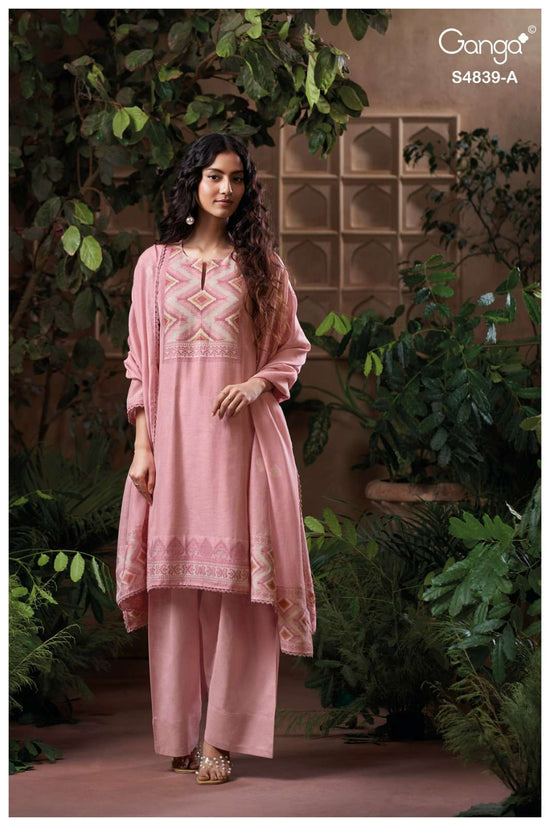 Ganga Fashion Jivara 4839 Pure Viscose Woven Silk Jacquard Designer Dress Material