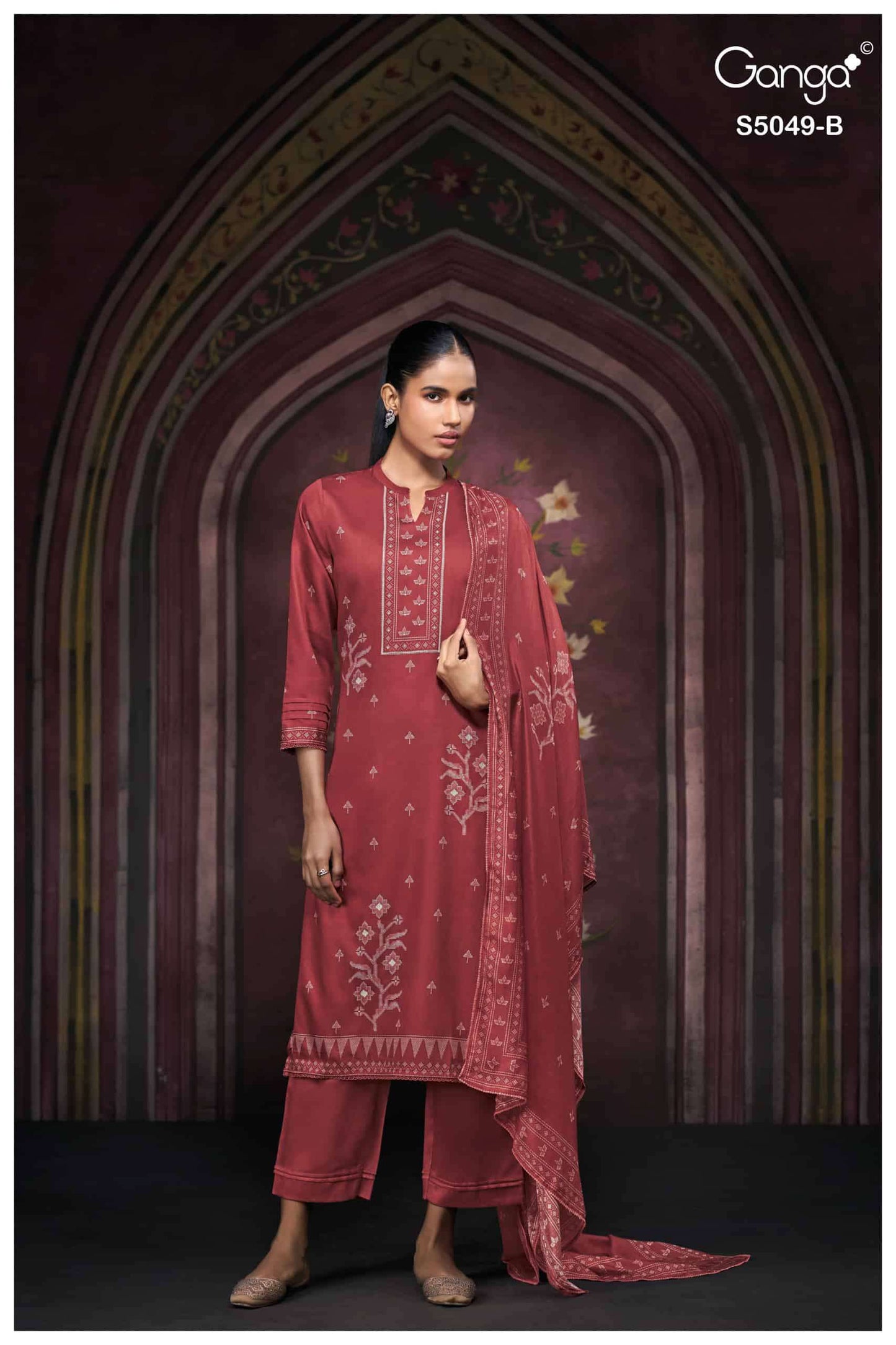 Ganga Fashion Joile 5049 Cotton Satin Dress Material