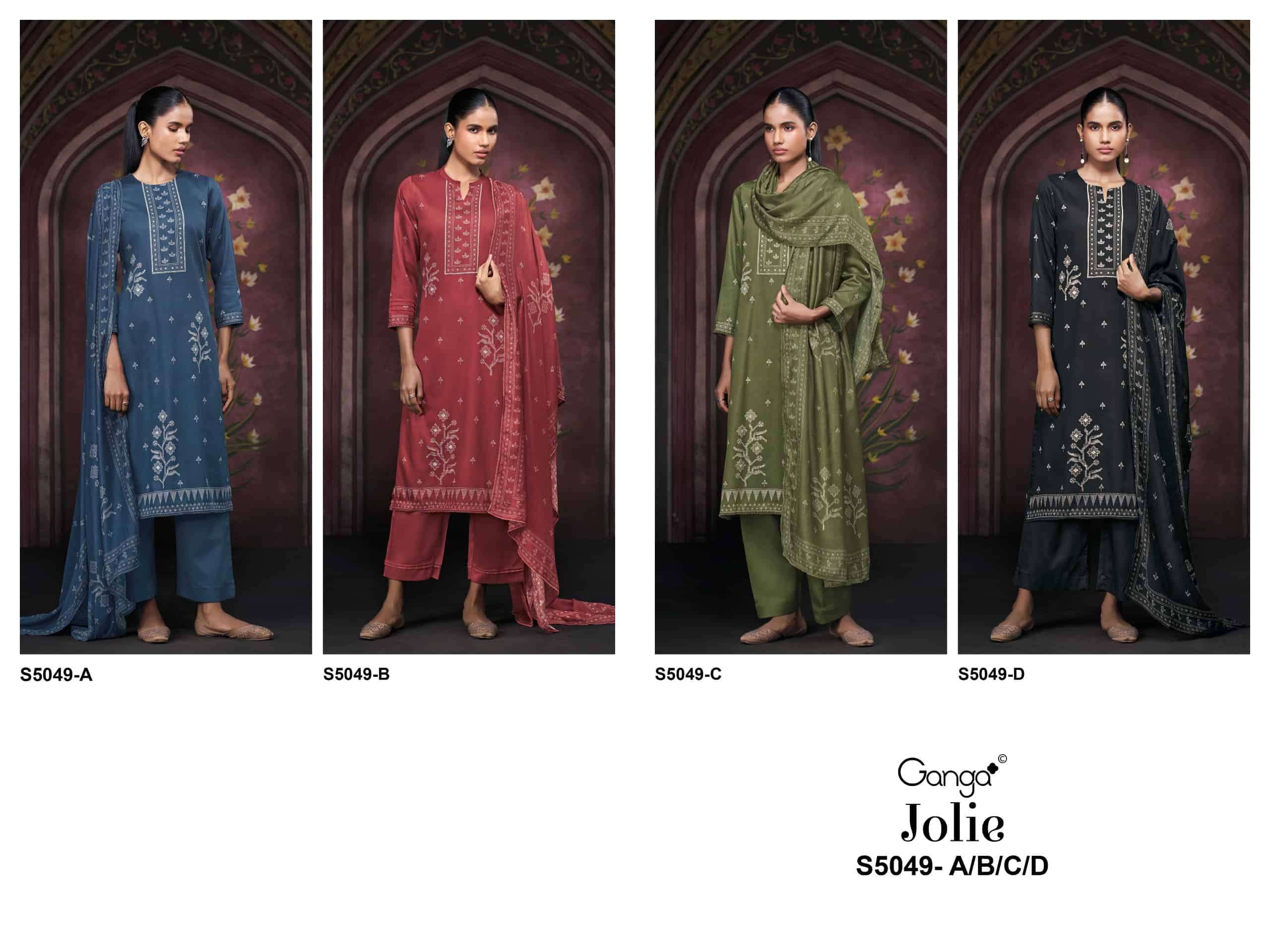 Ganga Fashion Joile 5049 Cotton Satin Dress Material