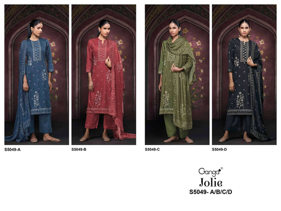 Ganga Fashion Joile 5049 Cotton Satin Dress Material