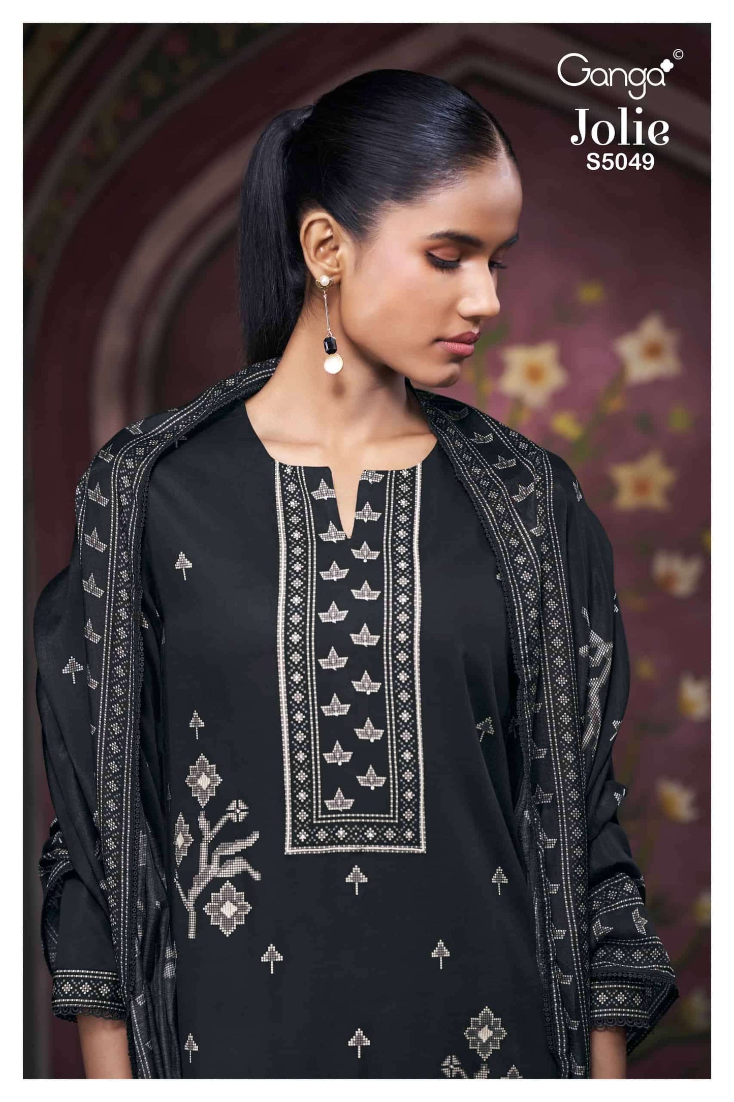 Ganga Fashion Joile 5049 Cotton Satin Dress Material