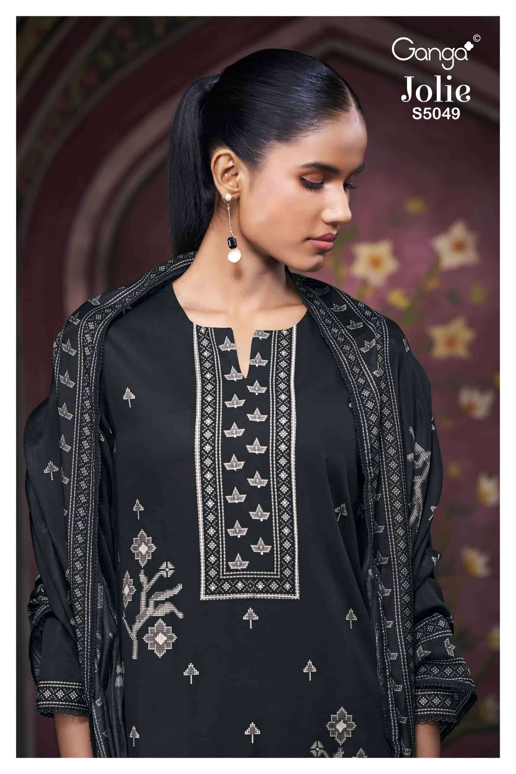 Ganga Fashion Joile 5049 Cotton Satin Dress Material