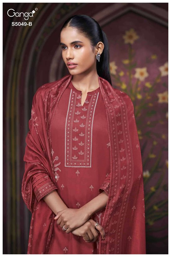 Ganga Fashion Joile 5049 Cotton Satin Dress Material
