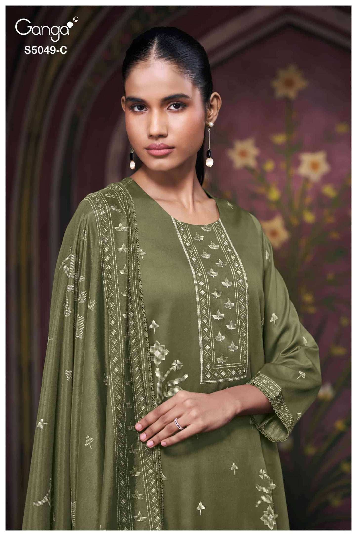 Ganga Fashion Joile 5049 Cotton Satin Dress Material