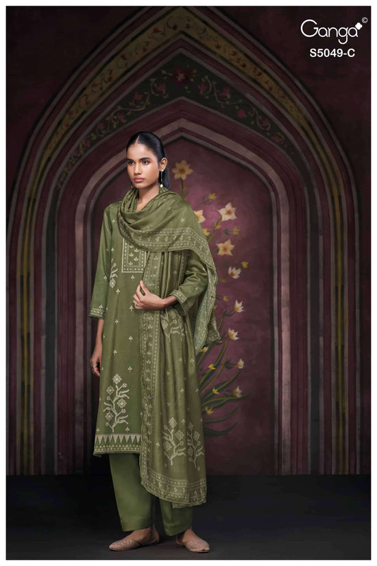 Ganga Fashion Joile 5049 Cotton Satin Dress Material