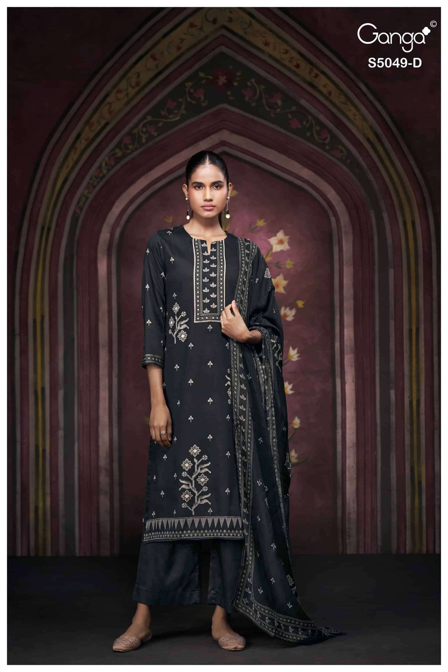 Ganga Fashion Joile 5049 Cotton Satin Dress Material
