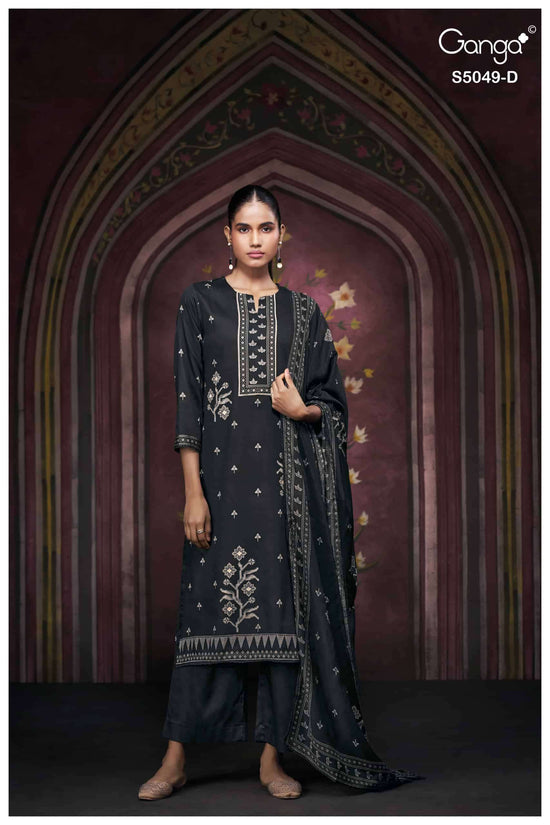 Ganga Fashion Joile 5049 Cotton Satin Dress Material