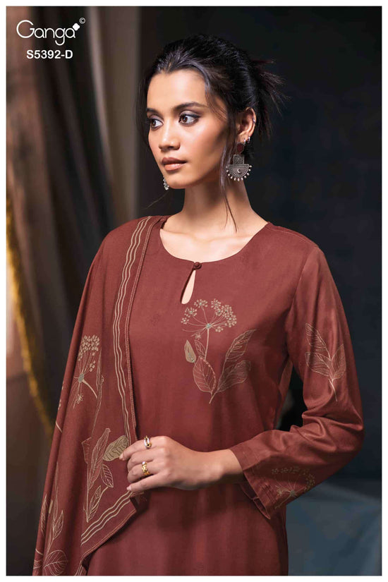Ganga Fashion Jovela 5392 Pure Wool Pashmina Winter Suit