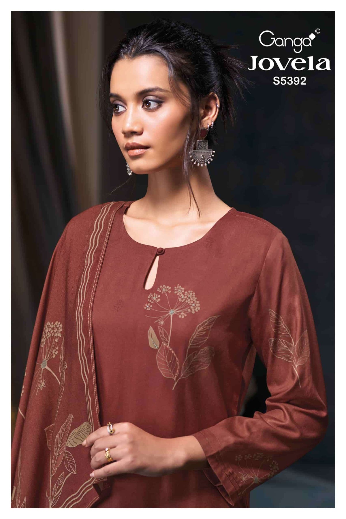 Ganga Fashion Jovela 5392 Pure Wool Pashmina Winter Suit