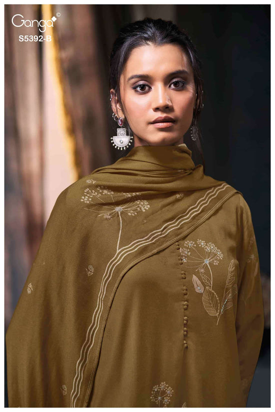 Ganga Fashion Jovela 5392 Pure Wool Pashmina Winter Suit