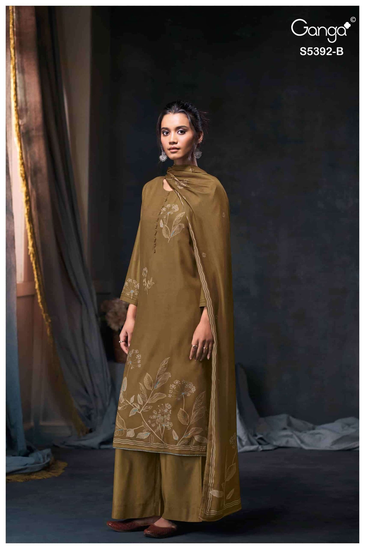 Ganga Fashion Jovela 5392 Pure Wool Pashmina Winter Suit