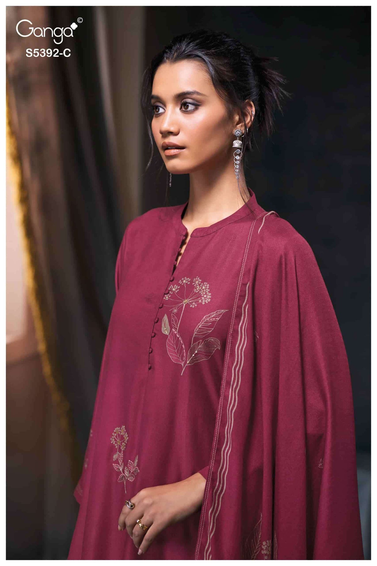 Ganga Fashion Jovela 5392 Pure Wool Pashmina Winter Suit