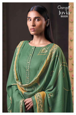 Ganga Fashion Juvia 5320 Premium Wool Pashmina Dress Material