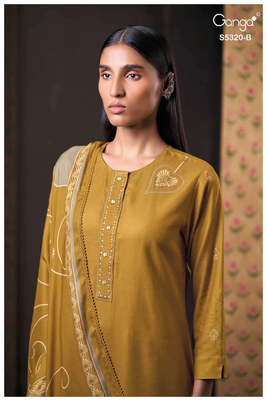Ganga Fashion Juvia 5320 Premium Wool Pashmina Dress Material