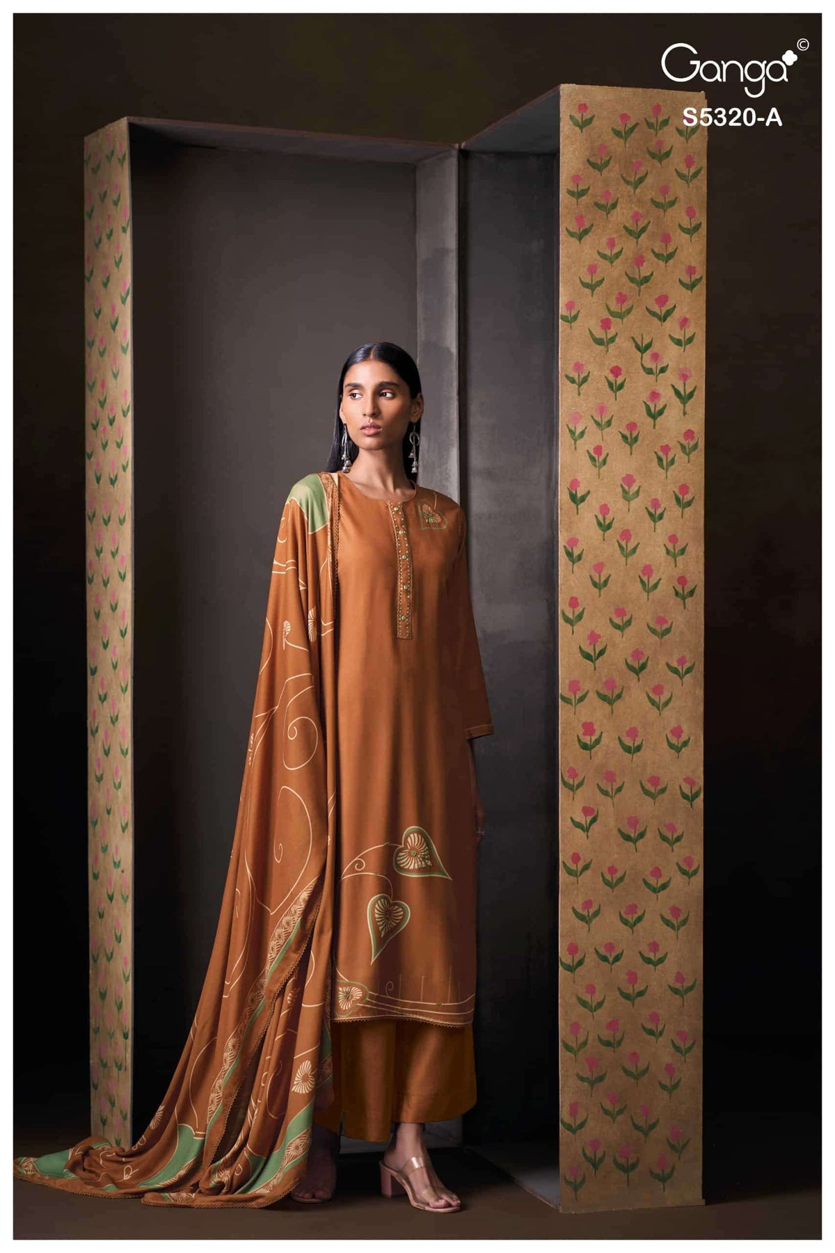 Ganga Fashion Juvia 5320 Premium Wool Pashmina Dress Material