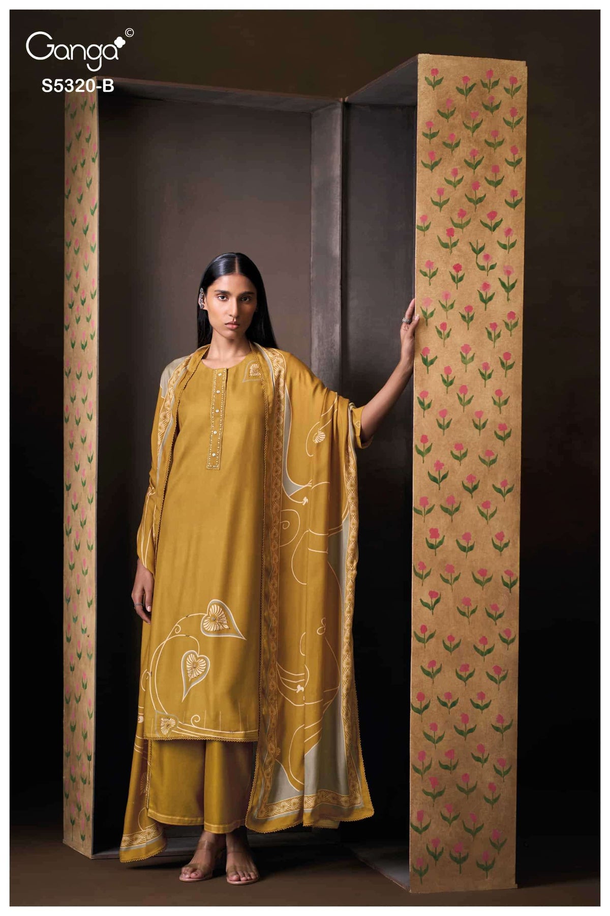 Ganga Fashion Juvia 5320 Premium Wool Pashmina Dress Material