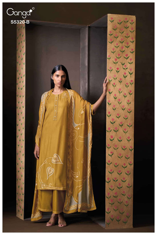 Ganga Fashion Juvia 5320 Premium Wool Pashmina Dress Material