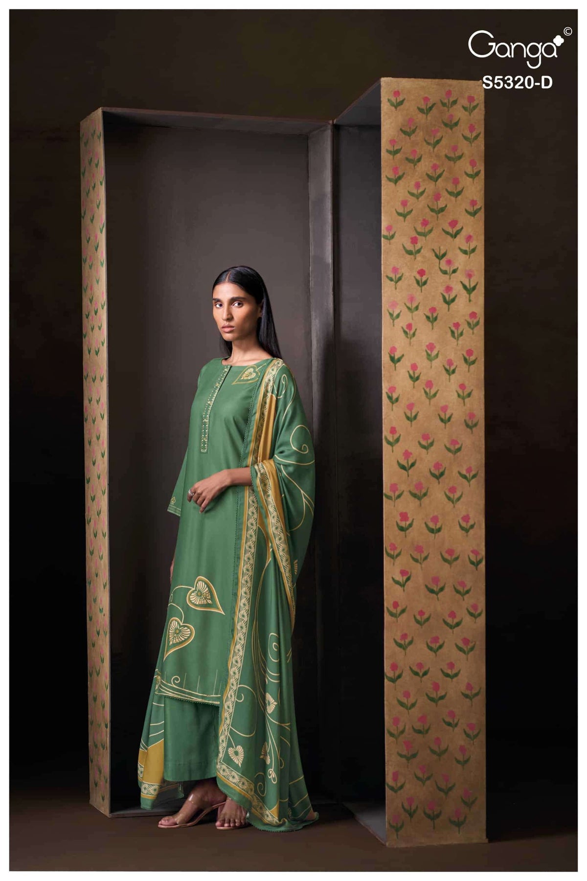 Ganga Fashion Juvia 5320 Premium Wool Pashmina Dress Material