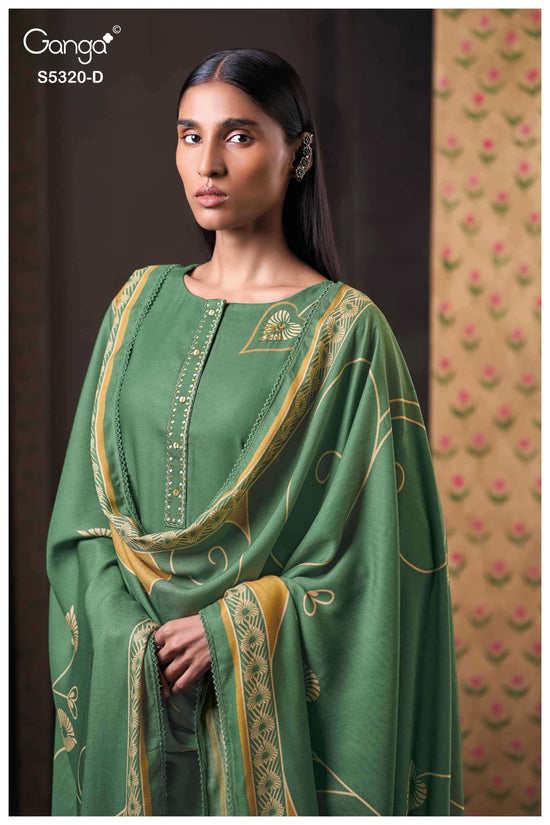 Ganga Fashion Juvia 5320 Premium Wool Pashmina Dress Material