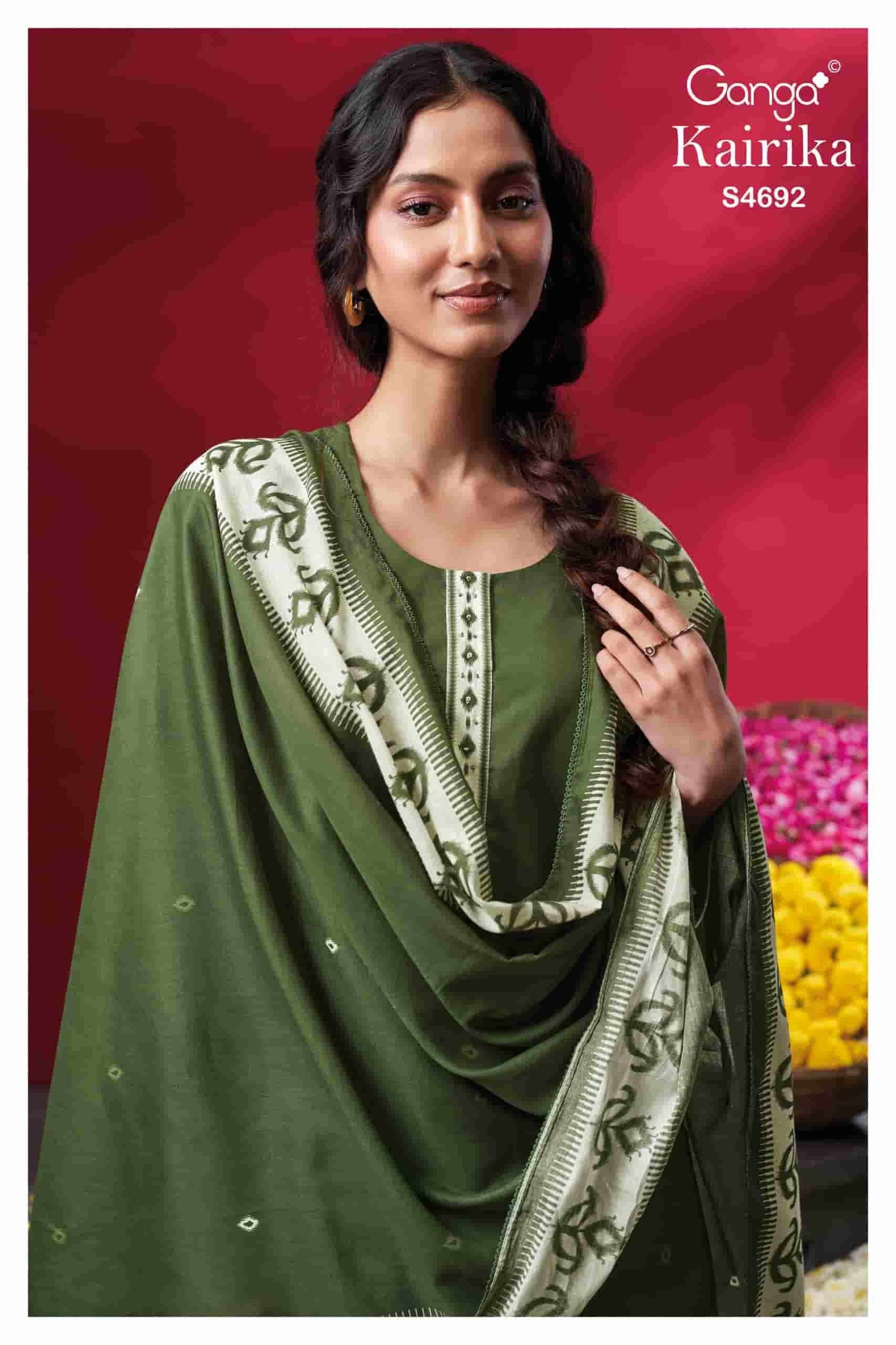 Ganga Fashion Kairika 4692 Dress Material Wholesale Catalogue - Amrah Wholesale