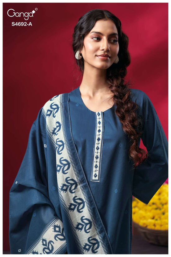 Ganga Fashion Kairika 4692 Dress Material Wholesale Catalogue - Amrah Wholesale