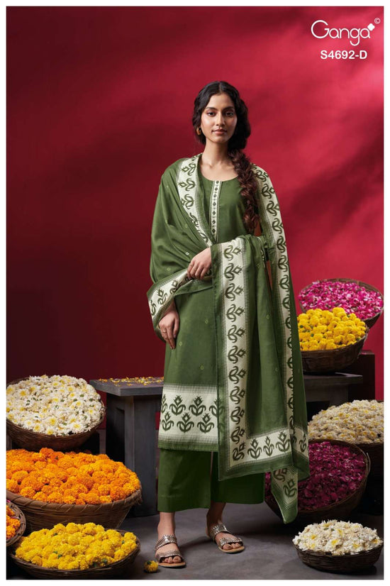 Ganga Fashion Kairika 4692 Dress Material Wholesale Catalogue - Amrah Wholesale