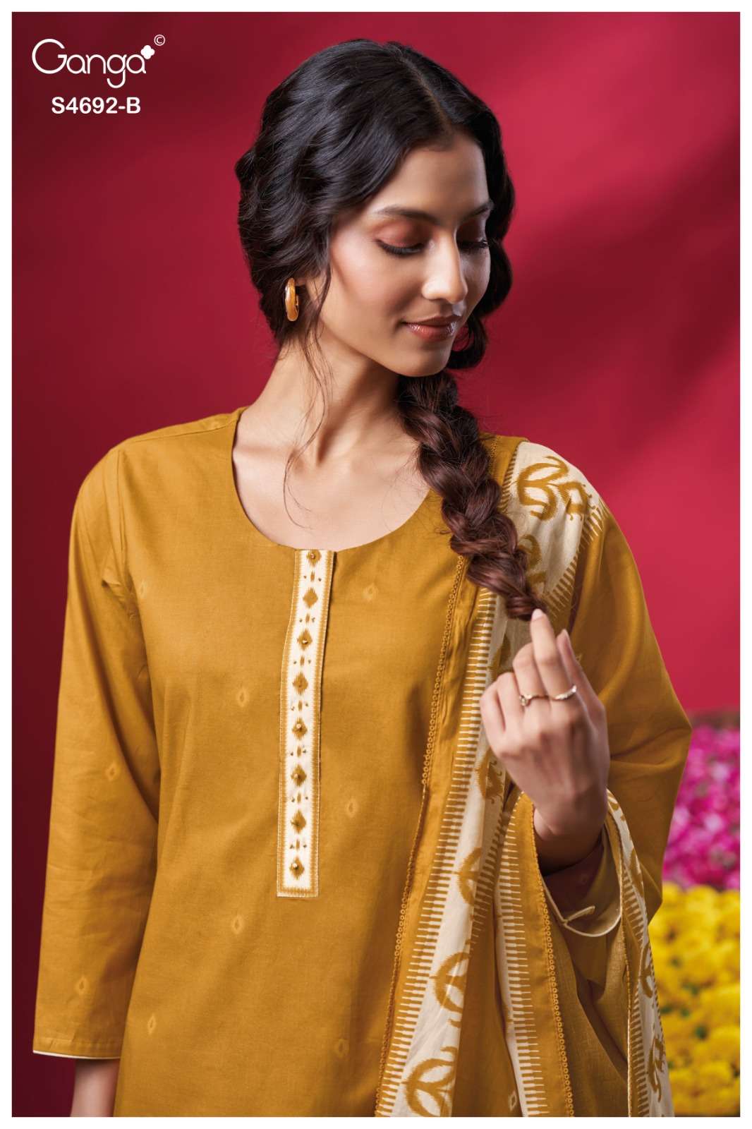 Ganga Fashion Kairika 4692 Dress Material Wholesale Catalogue - Amrah Wholesale