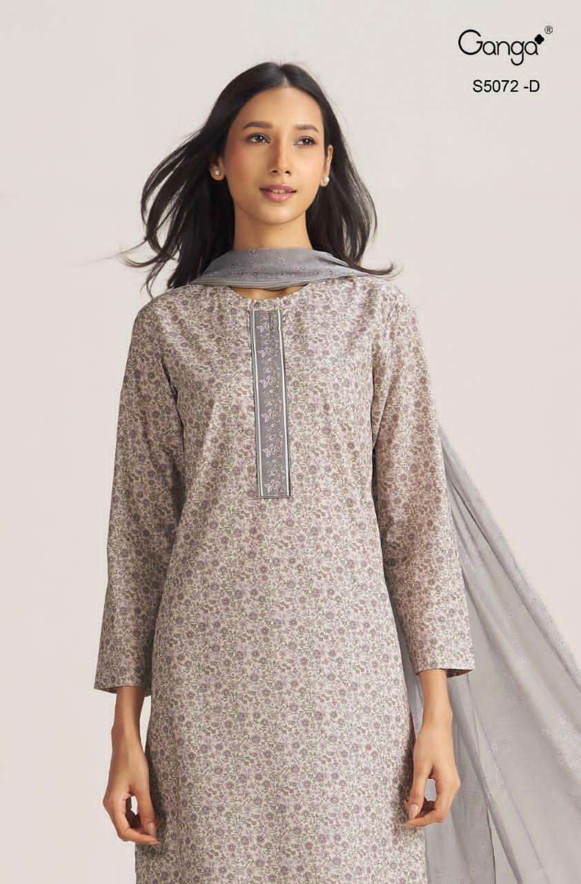 Ganga Fashion Kakoli 5072 Cotton Printed Dress Material - Amrah Wholesale