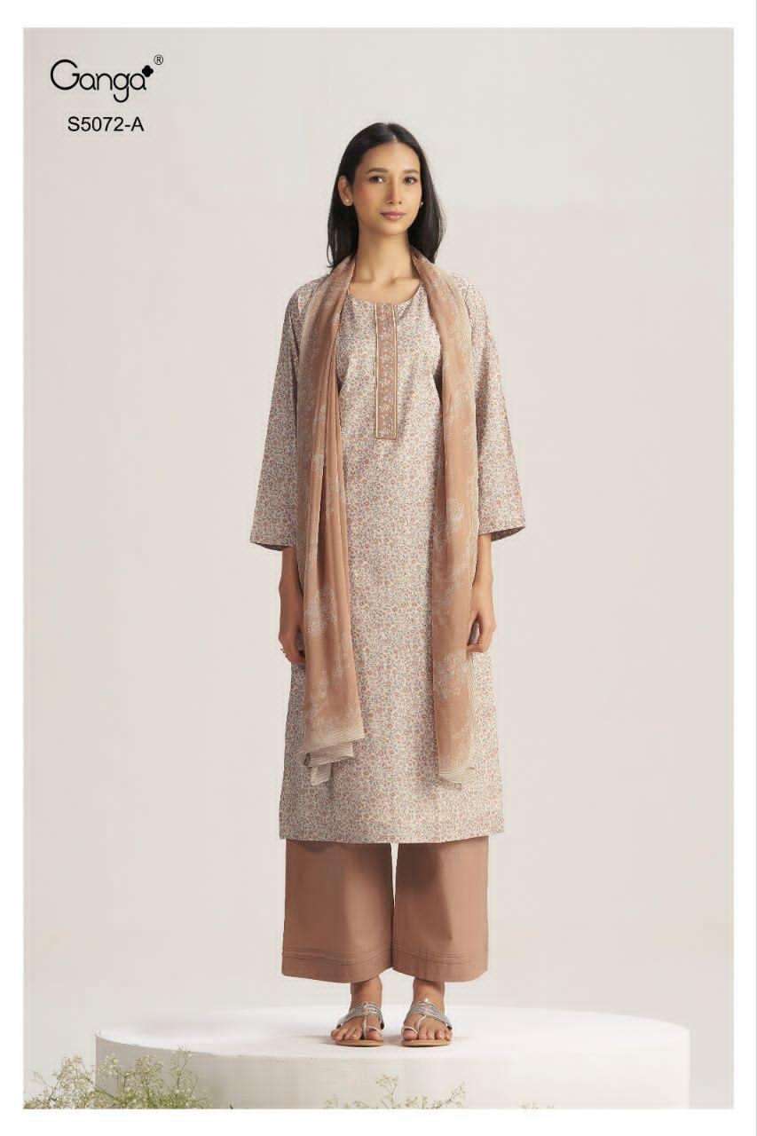 Ganga Fashion Kakoli 5072 Cotton Printed Dress Material - Amrah Wholesale