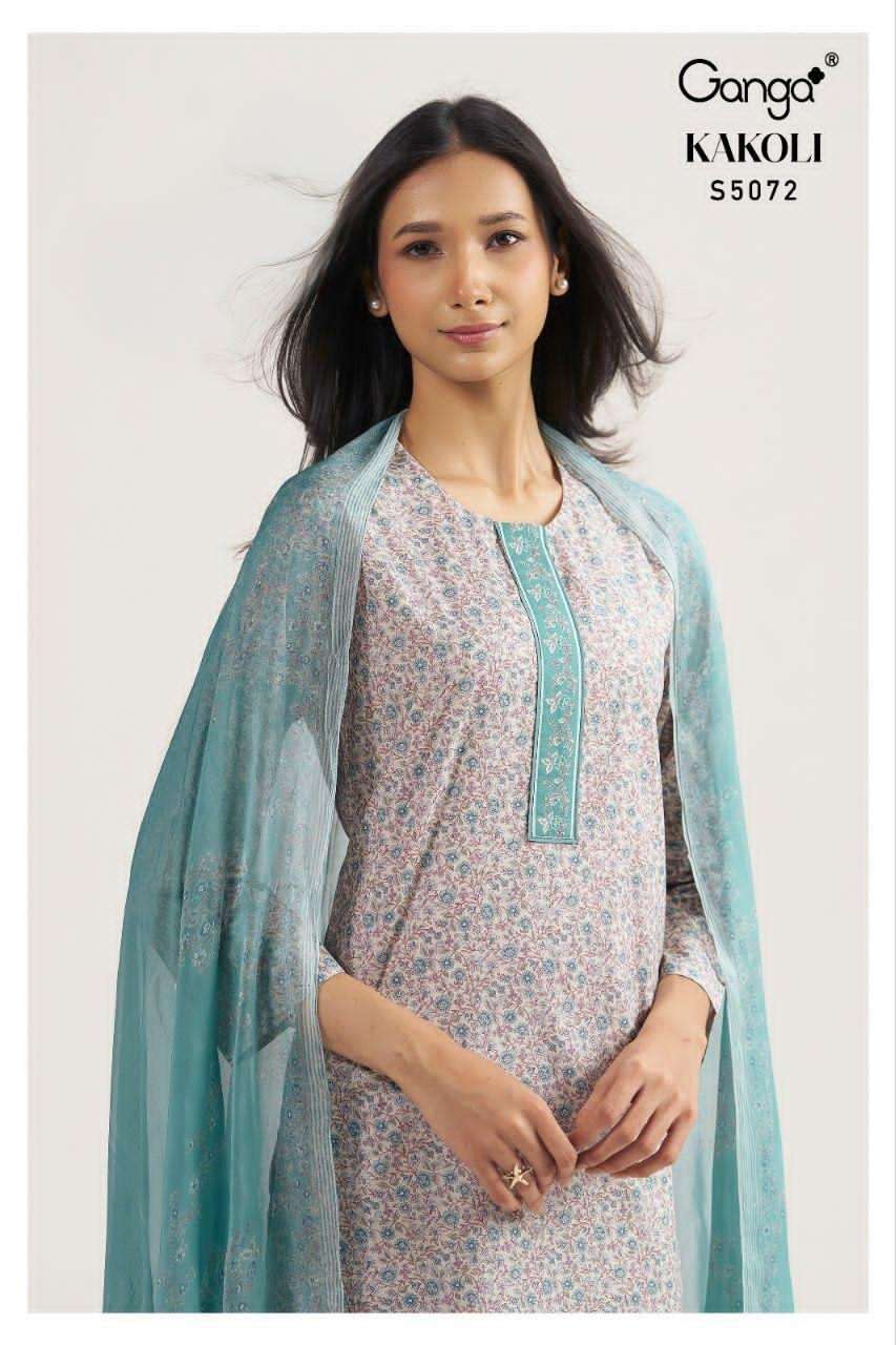 Ganga Fashion Kakoli 5072 Cotton Printed Dress Material - Amrah Wholesale