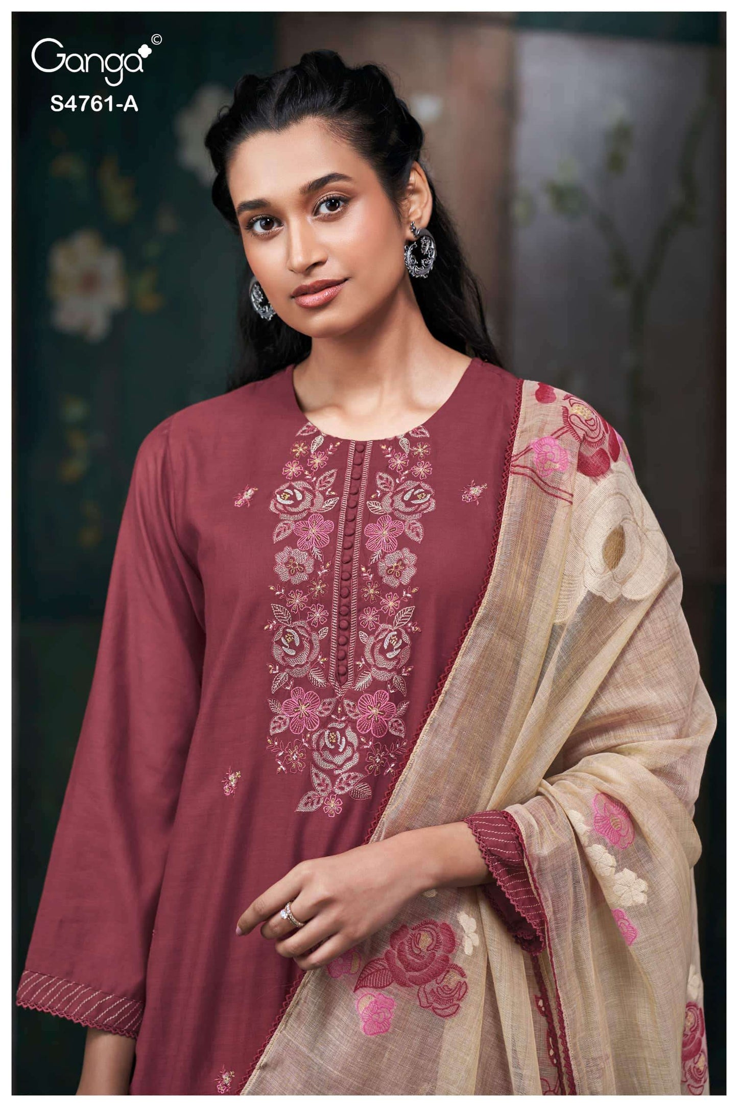 Ganga Fashion Kalista 4761 Premium Satin Silk Dress Material