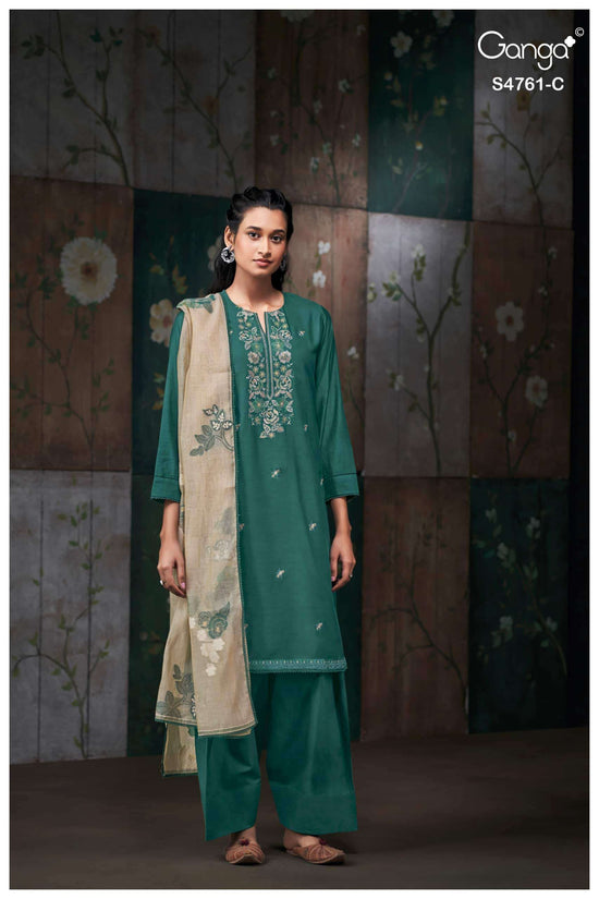 Ganga Fashion Kalista 4761 Premium Satin Silk Dress Material