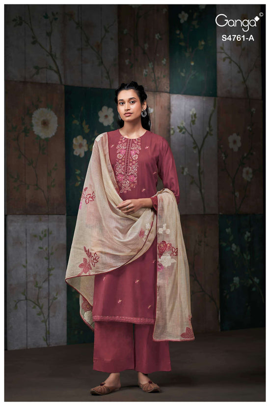 Ganga Fashion Kalista 4761 Premium Satin Silk Dress Material