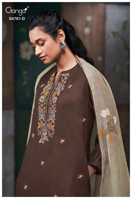 Ganga Fashion Kalista 4761 Premium Satin Silk Dress Material