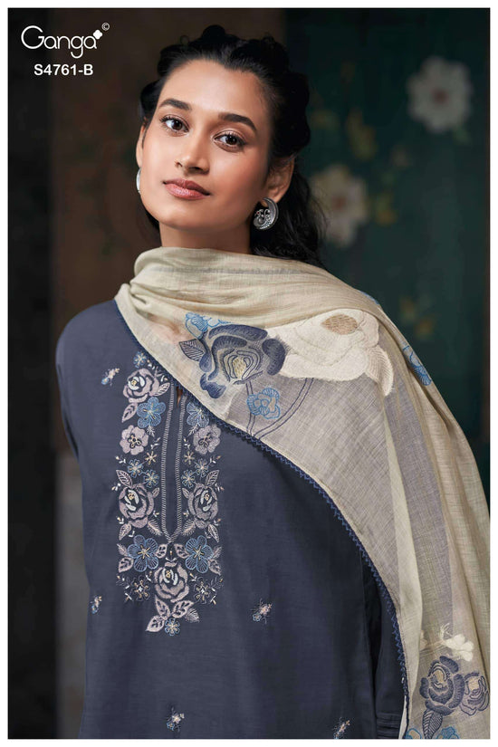 Ganga Fashion Kalista 4761 Premium Satin Silk Dress Material