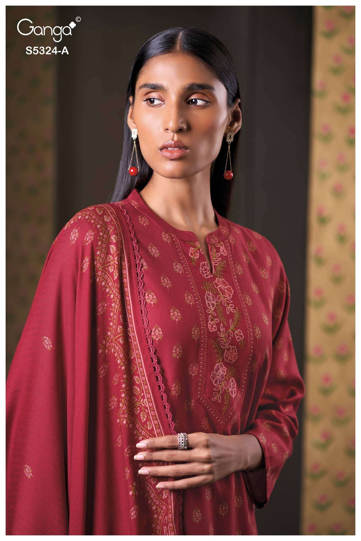 Ganga Fashion Katerina 5324 Pure Wool Pashmina Salwar Suit