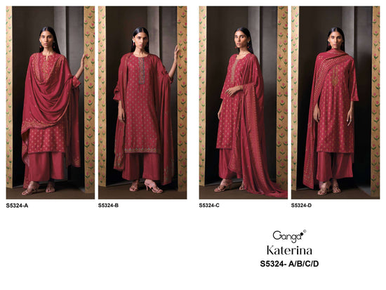 Ganga Fashion Katerina 5324 Pure Wool Pashmina Salwar Suit