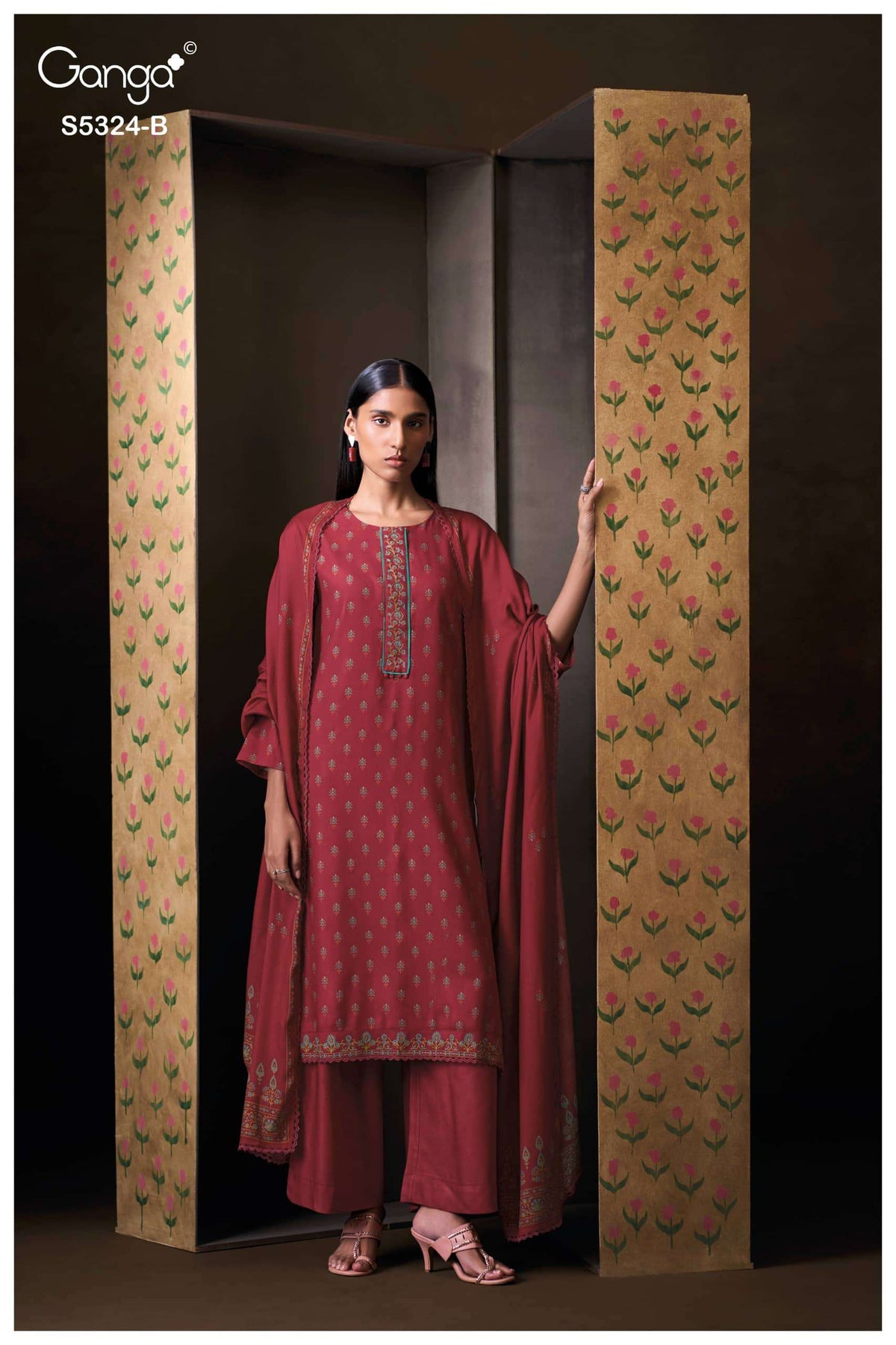 Ganga Fashion Katerina 5324 Pure Wool Pashmina Salwar Suit