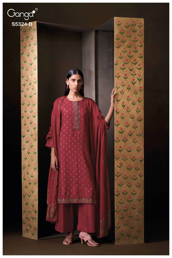 Ganga Fashion Katerina 5324 Pure Wool Pashmina Salwar Suit