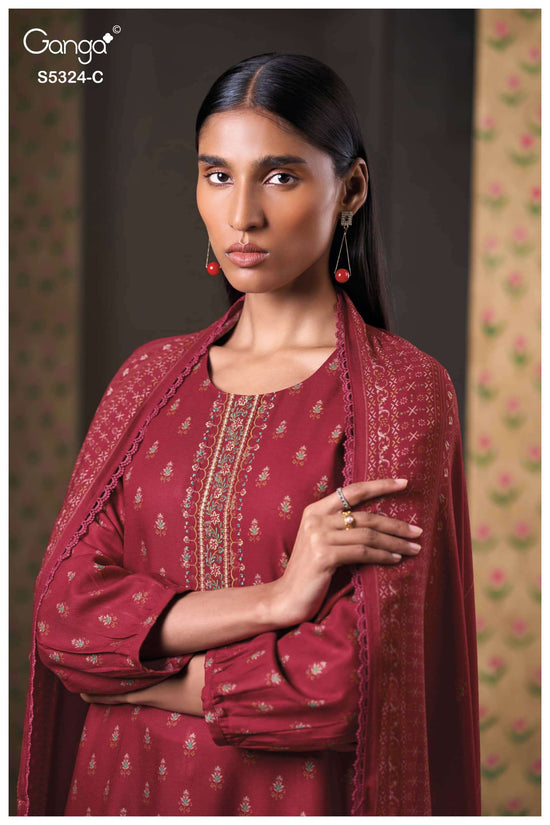 Ganga Fashion Katerina 5324 Pure Wool Pashmina Salwar Suit