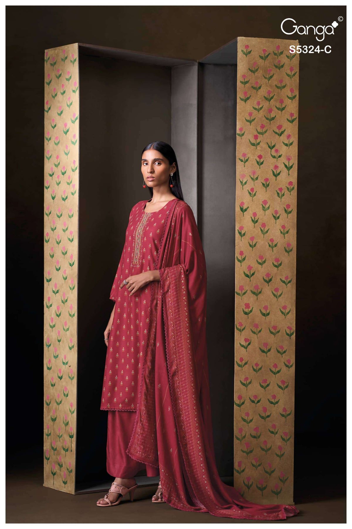 Ganga Fashion Katerina 5324 Pure Wool Pashmina Salwar Suit