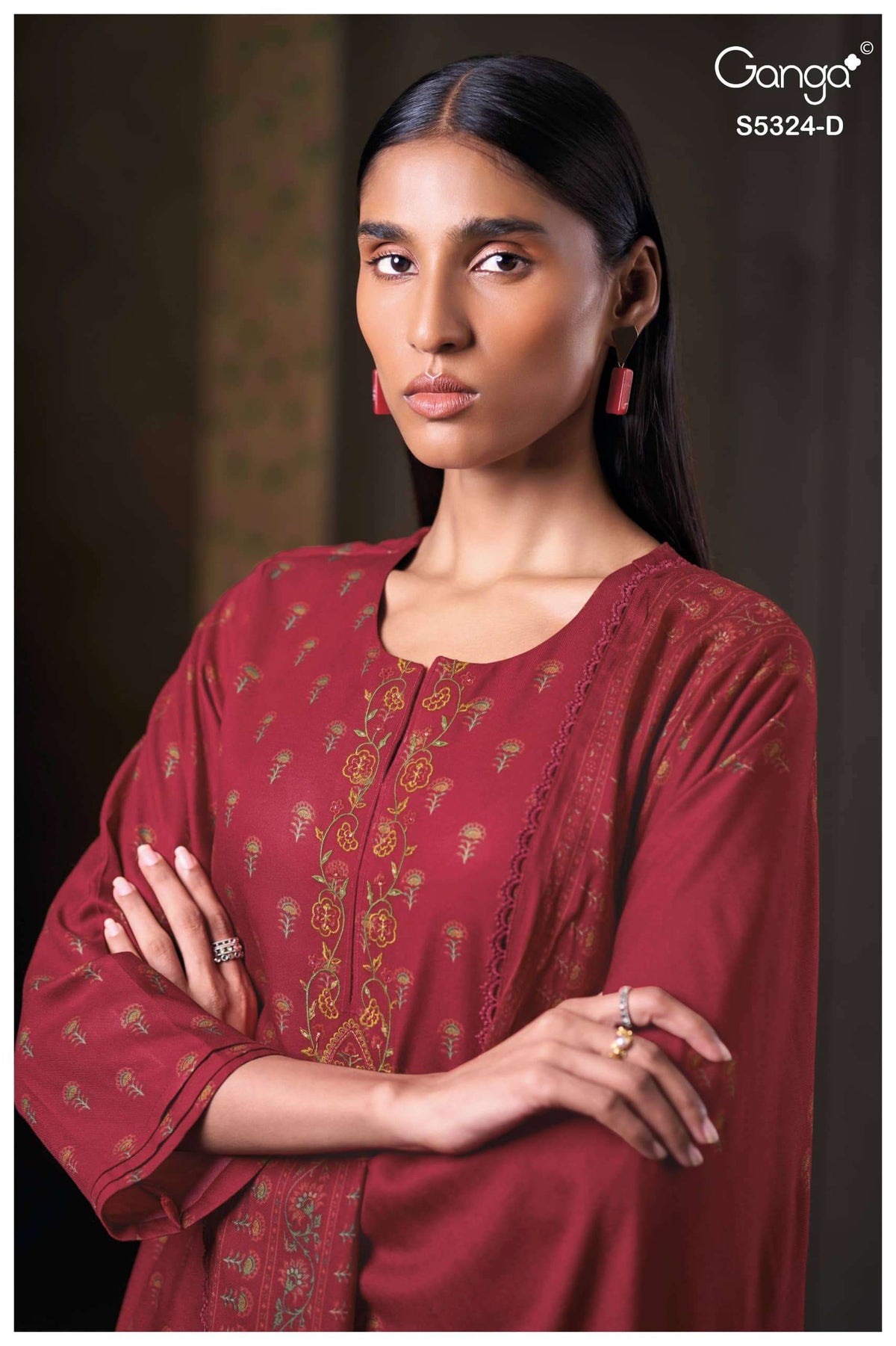 Ganga Fashion Katerina 5324 Pure Wool Pashmina Salwar Suit