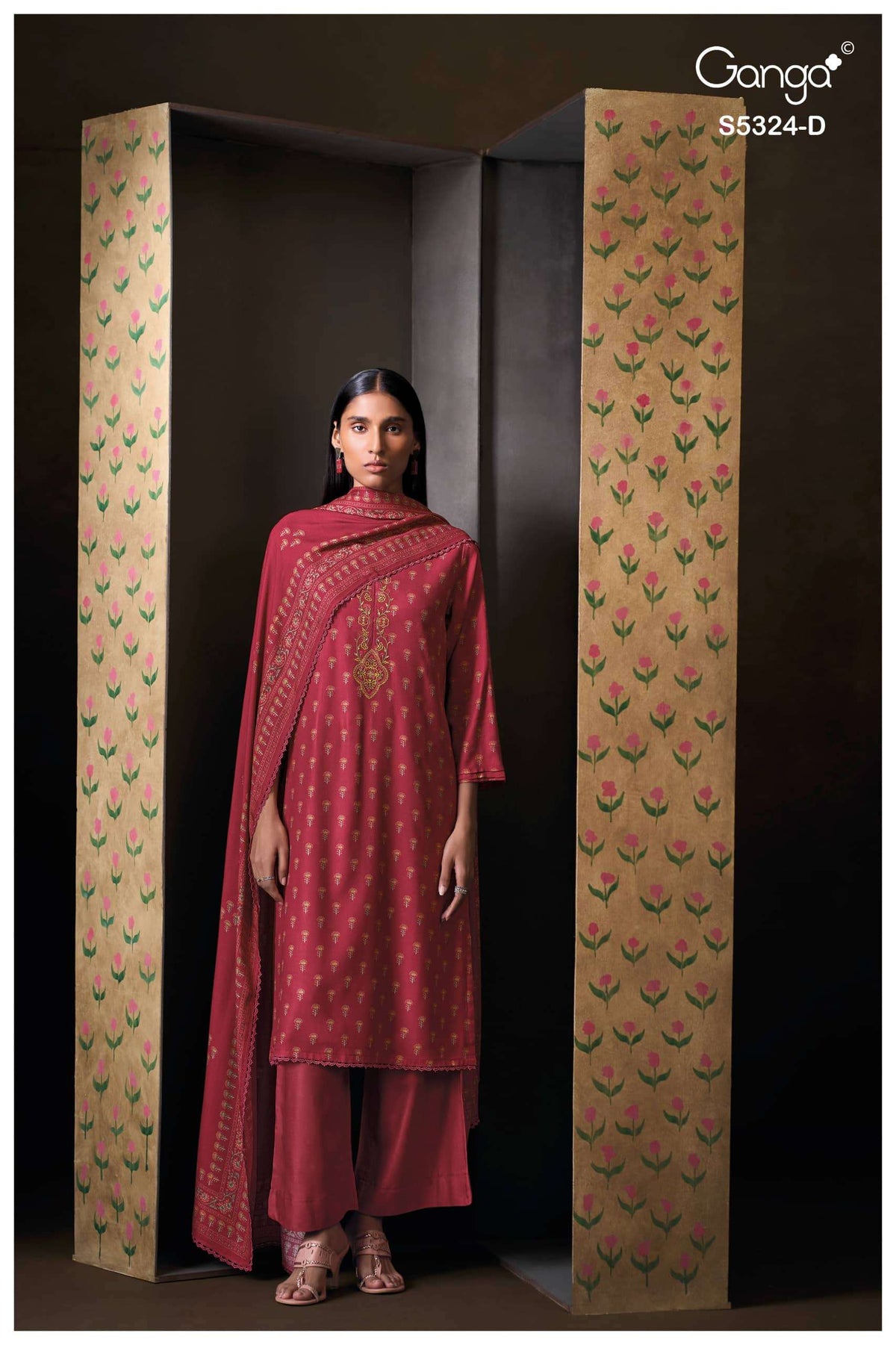 Ganga Fashion Katerina 5324 Pure Wool Pashmina Salwar Suit