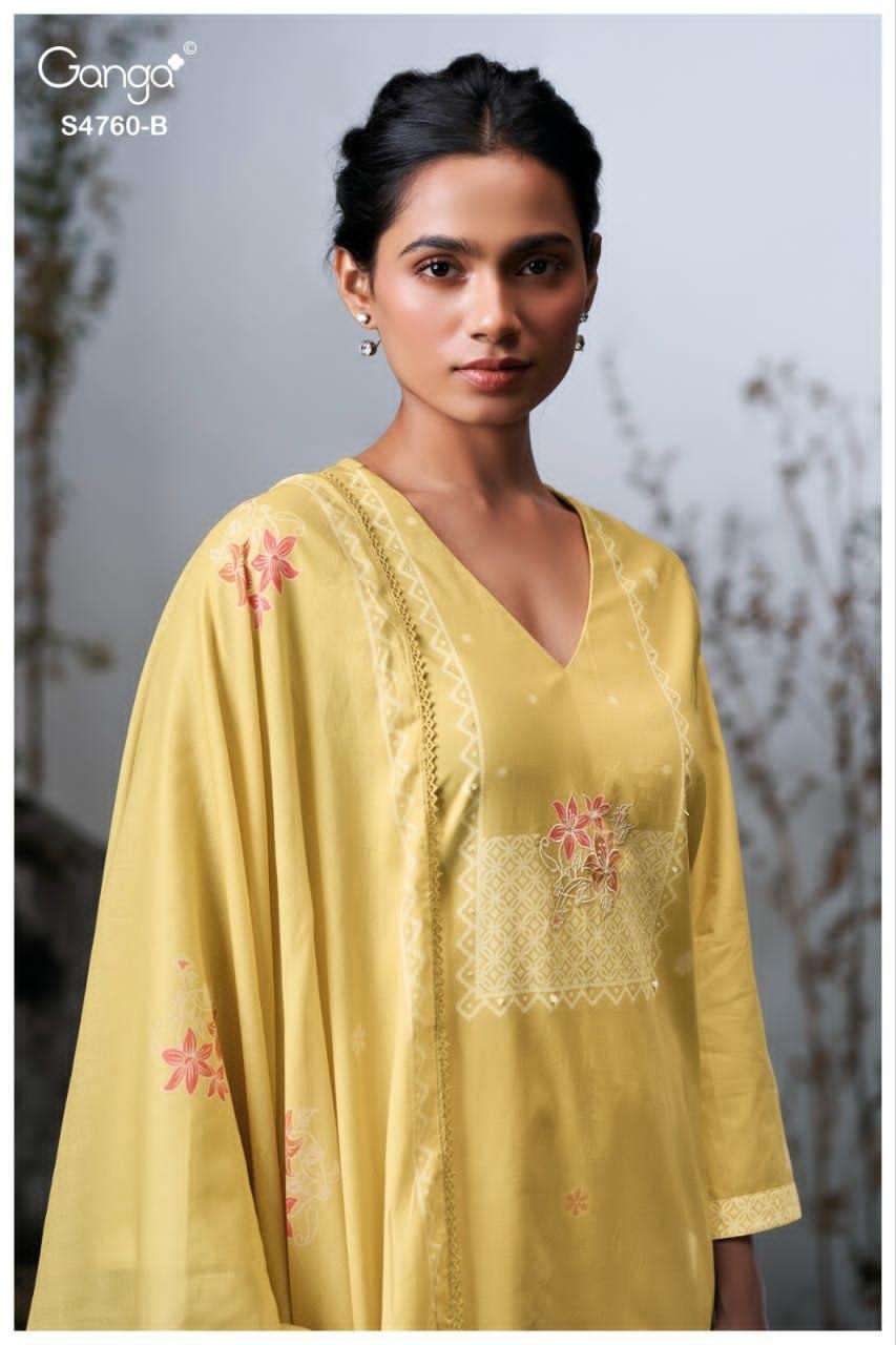 Ganga Fashion Kayel 4760 Cotton Dress Material