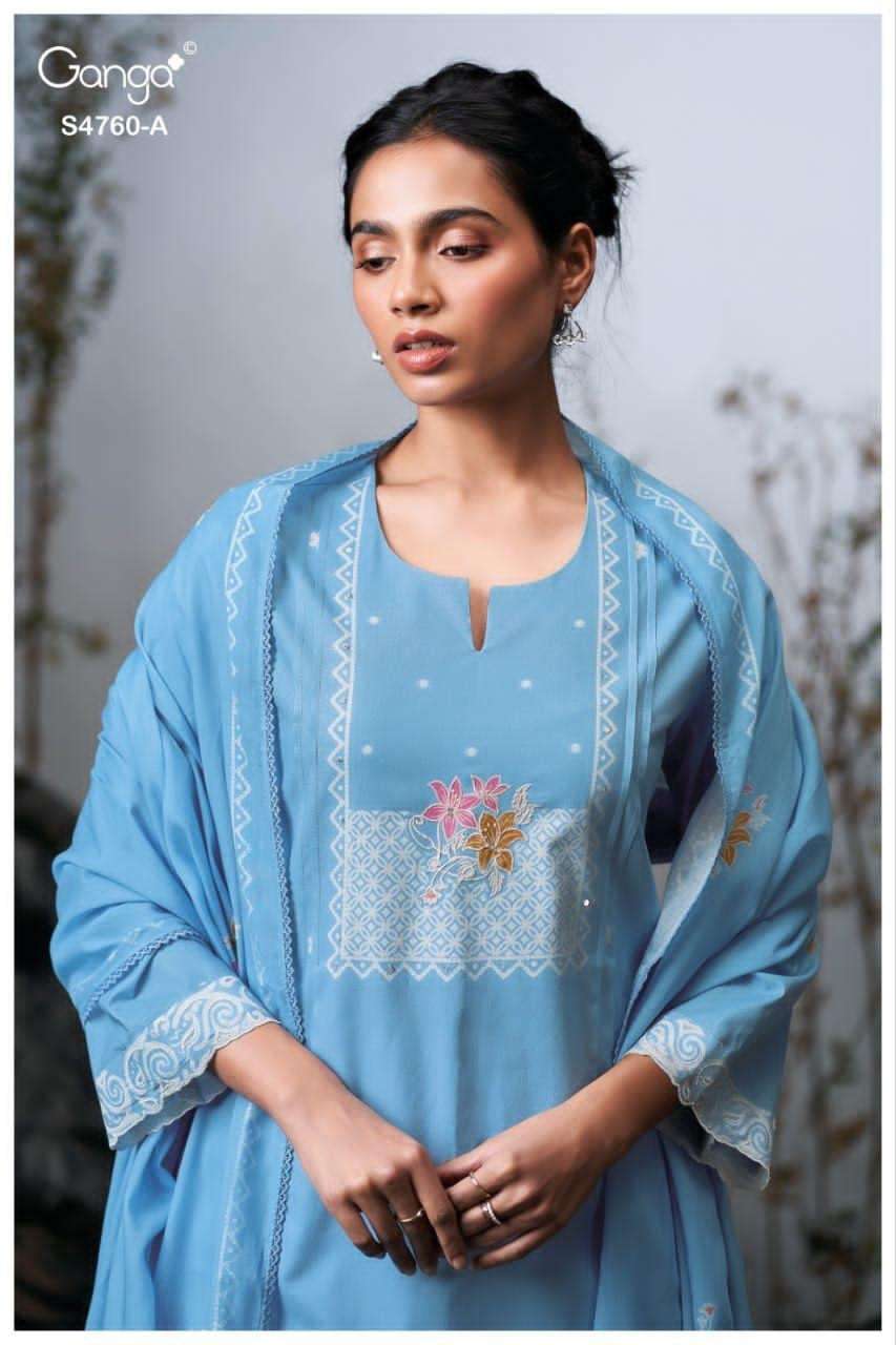 Ganga Fashion Kayel 4760 Cotton Dress Material