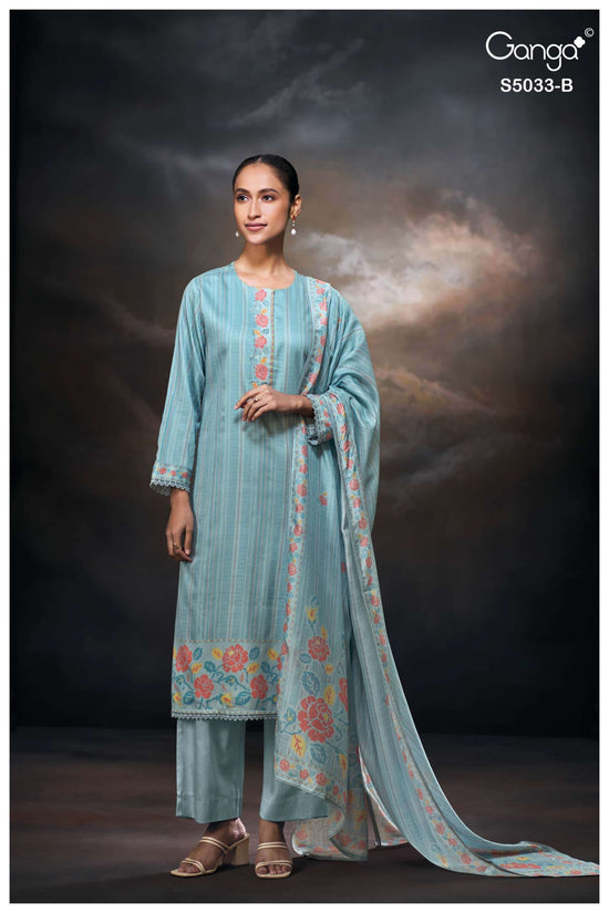 Ganga Fashion Kenzie 5033 Premium Cotton Satin Dress Material