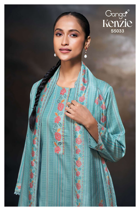 Ganga Fashion Kenzie 5033 Premium Cotton Satin Dress Material