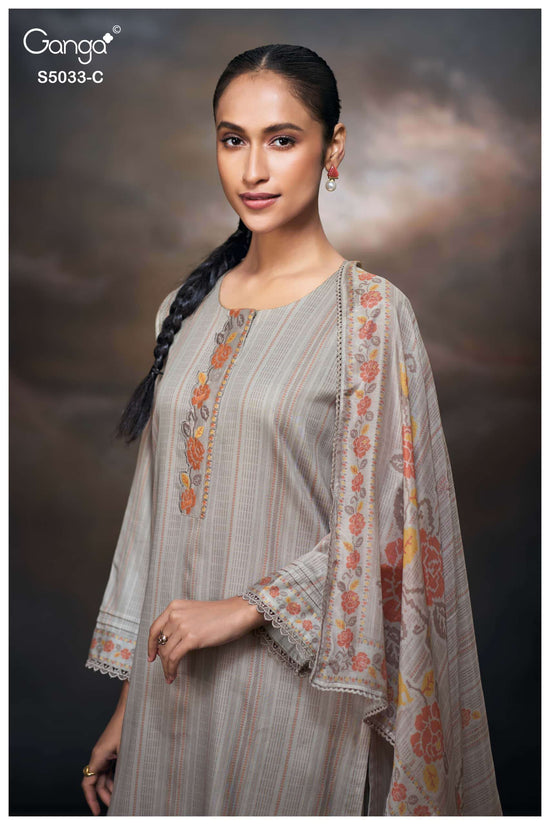 Ganga Fashion Kenzie 5033 Premium Cotton Satin Dress Material