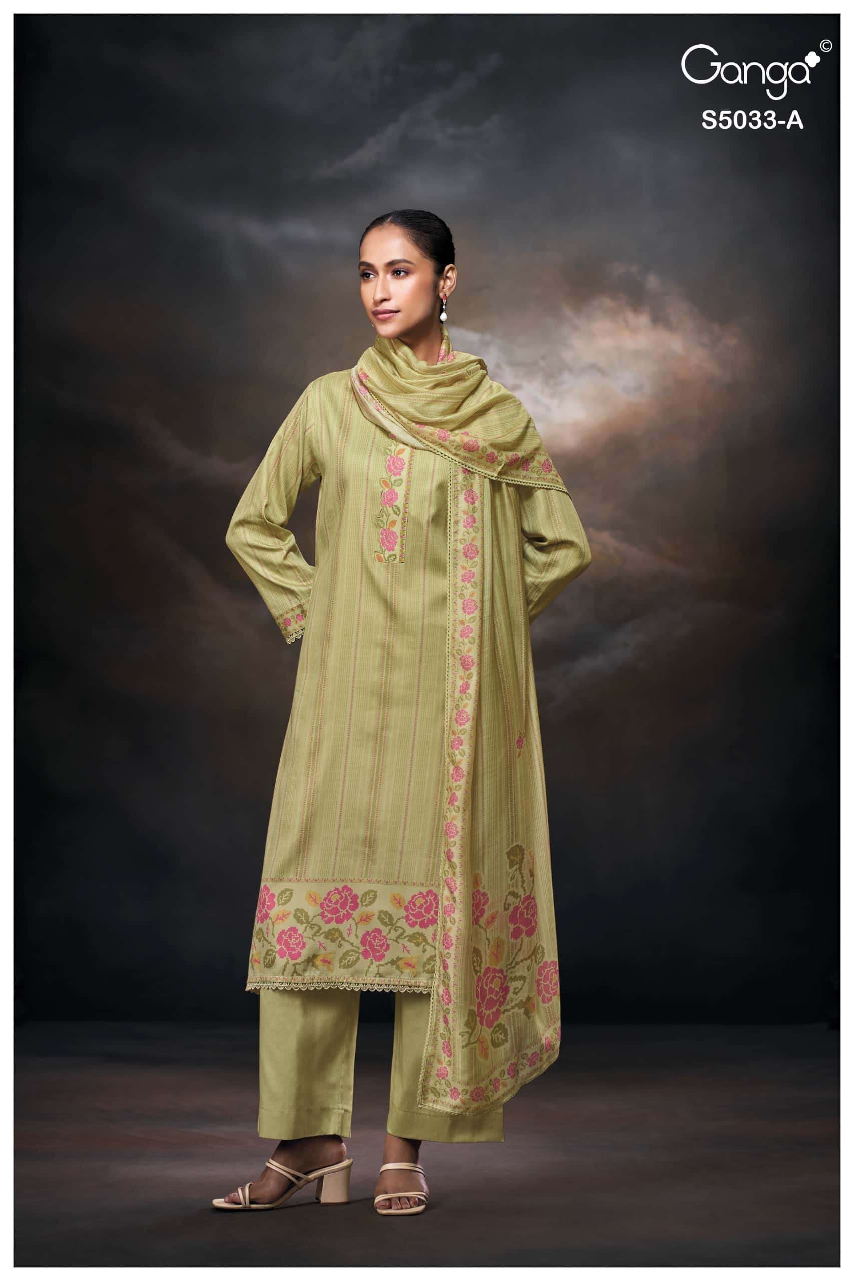 Ganga Fashion Kenzie 5033 Premium Cotton Satin Dress Material
