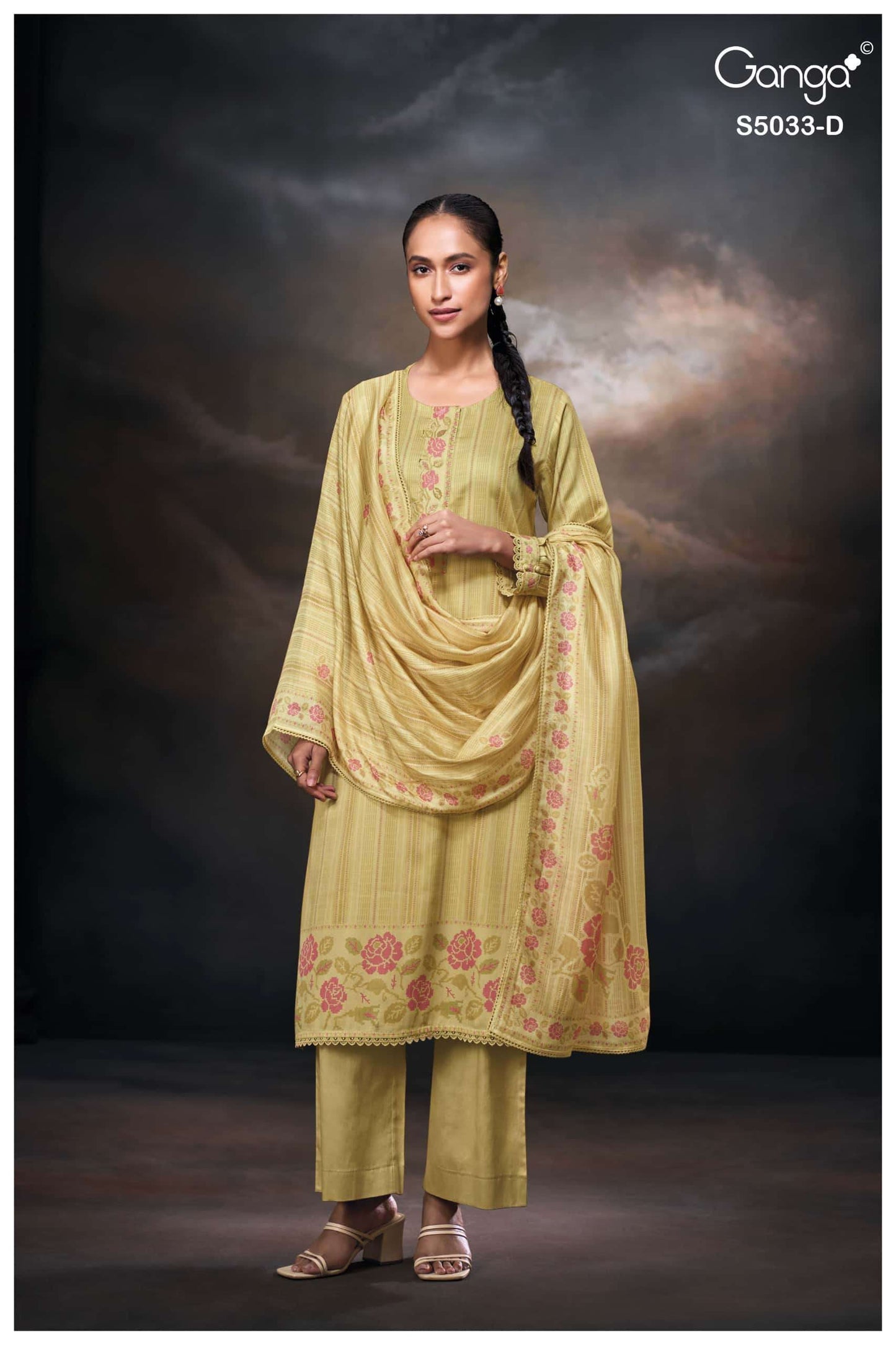 Ganga Fashion Kenzie 5033 Premium Cotton Satin Dress Material
